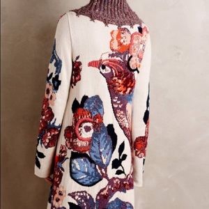 Anthropologie Embroidered Cardigan